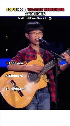 TOP 5 MOST GOATED Voice Kids Auditions 🐐 #thevoicekids #goated
