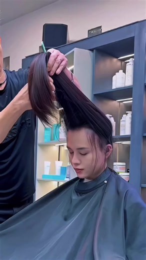 Tóc quá dầy thì trượt kéo, bình thường thì 135 từ điểm chuẩn đưa lên #layer