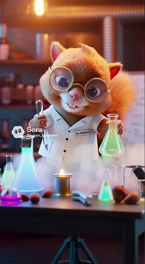 Squirrel Scientist Conducts ‘Safe’ Experiment… 💀🐿️🧪