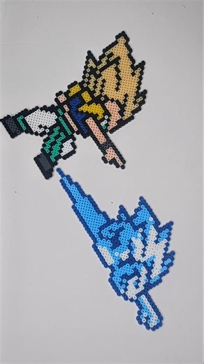 I make Gotenks in Hama beads/ Pixel Art. Dragon Ball Z Crafts