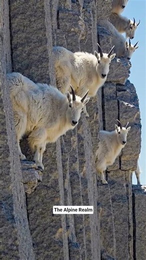 Mountain Goats Climb Deadly Cliffs For Salt 🤯😲 #mountaingoat #viral #shorts #goat #thealpinerealm