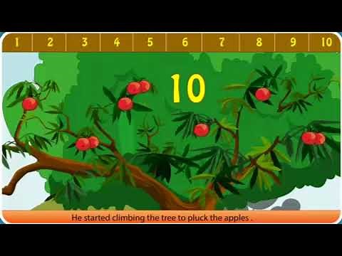 Animated number story 1 to 10 counting numbers | count the numbers 1 to 10 math counting in english