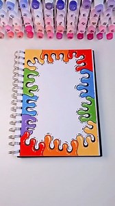 Colorful border drawing idea for your sketchbook! #drawing #sketchbook #sketchbookart | pinoxart