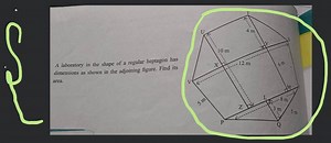 A laboratory in the shape of a regular heptagon has dimensions ... | Filo