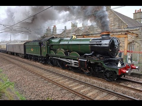 7029 Clun Castle steaming through Carnforth