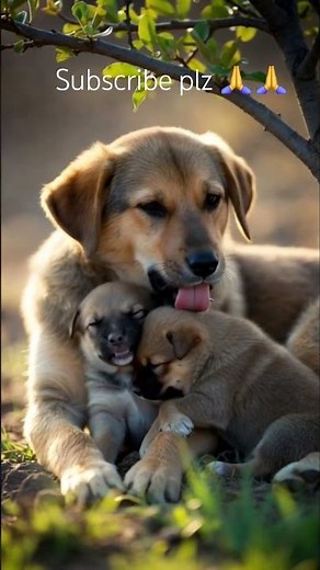 Mother Dog Protecting Her Two Puppies | Emotional Love & Bonding Story