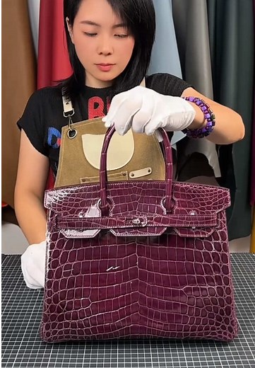 Elevate Your Style with a Grape Purple Crocodile Leather Bag