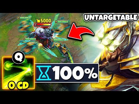 Master Yi, but I have 100% CDR and my Q makes me permanently untargetable