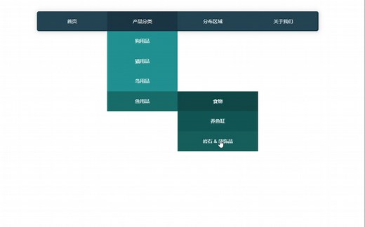 【html css】纯CSS下拉导航栏菜单 - 炫酷旋转淡入动画效果