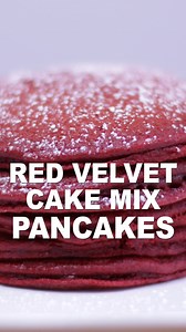 1.3K views · 21 reactions | Learn how to make yummy red velvet cake mix pancakes. #redvelvetcake #redvelvetpancakes #cakemix | In The Kitchen With Matt | Facebook