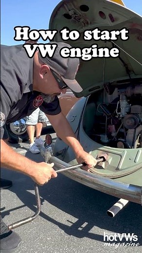 How to start an old VW engine by hand! 💪🏼