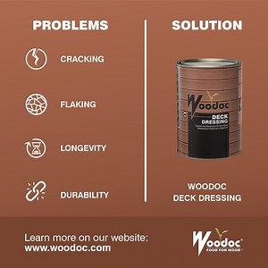 24 reactions | Say goodbye to those deck sealers that crack or flake and say hello to Woodoc DECK Dressing  This tinted-, low-gloss-, oil finish was specially formulated for application to hard, dense timber, like Balau or Rhodesian Teak. It provides UV-protection and is water-repellent  | Woodoc | Facebook