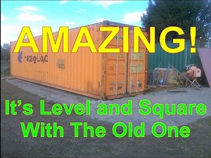 No. 71 Leveling The Conex With Harbor Freight Level, Bottle Jacks & Pry bar