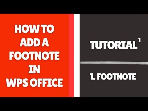 How to Add a Footnote in WPS Office Writer