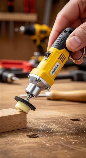 Tiny 3cm Polishing Tool Polishing Real Wood! 🔥 #diytools #minitools #viral