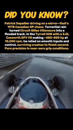 Patrick depailler driving in rain is pure chaos #history #formula1 #f1 #shorts