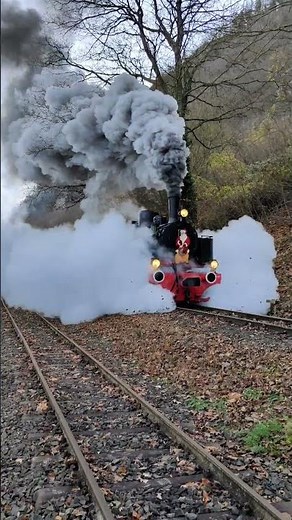 Watch this powerful steam locomotive as it departs from Rheinbrohl #zug #dampflok #steamtrain