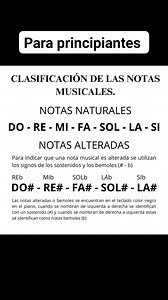 Clasificacióndelas notasmusicales, si quieres aprender desde cero di Quiero aprender y dale clic al link 🔗 de mi perfil para recibir información 🎼 #videoreelsシ #piano #notasmusicales #chords #principiante #acordes | José Ramirez