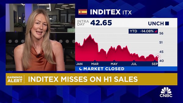 Zara owner Inditex posts soft second-quarter sales but flags Autumn/Winter pickup