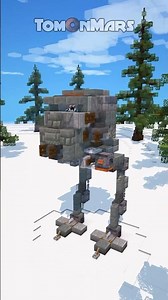 First Order AT-ST Minecraft Star Wars design timelapse