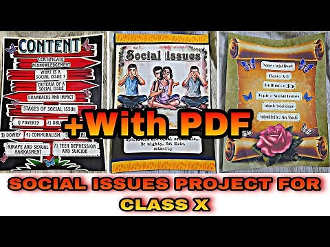 Social Issues project for class X || CBSE || Project file for class 10 || Social Studies Project