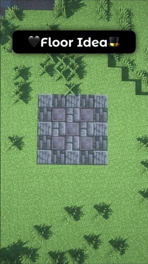 Simple Aesthetic Black Floor Design Idea In Minecraft! 🖤✨