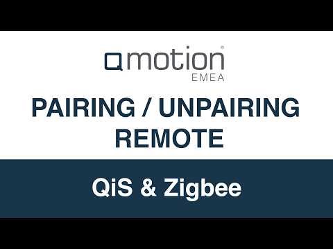 Pairing & Unpairing QMotion Remote Control from Qmotion Roller Blind (QiS & Zigbee)