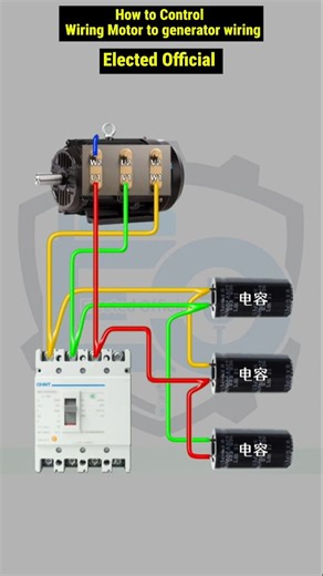 How to Control Wiring Motor to generator wiring #ElectricalTips #DIYElectric #ElectricProject #HomeElectrical #TechTutorial #LifeHacks #ElectricalHack #Electricalengineering | 𝐄𝐥𝐞𝐜𝐭𝐞𝐝 𝐎𝐟𝐟𝐢𝐜𝐢𝐚𝐥