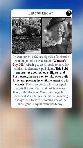 When 90% of Icelandic Women Went on Strike 🇮🇸✊🔥