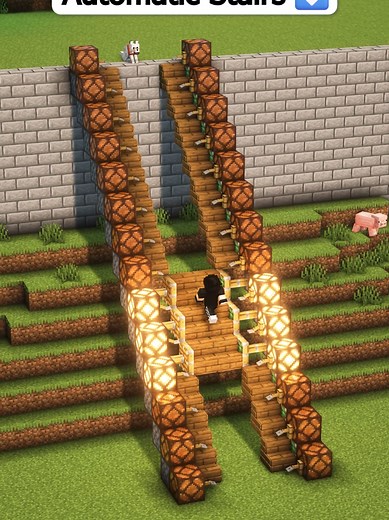 Minecraft Automatic Stairs Tutorial for Easy Building
