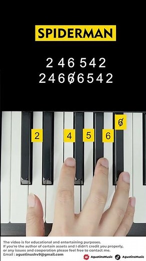 Spider-Man Easy Piano Tutorial #spiderman #themesong #pianotutorial