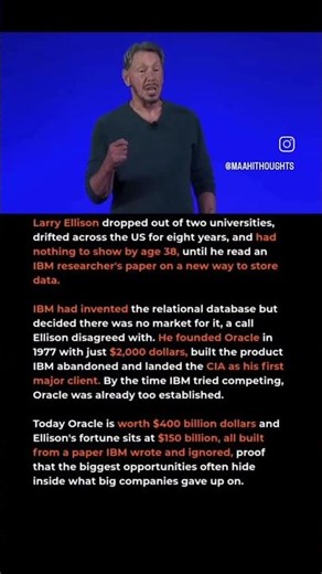 He Saw What IBM Missed | Story of Larry Ellison