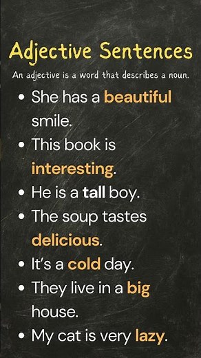 What Is an Adjective? | 8 Simple Sentences + Easy Definition | Learn English Grammar Fast!