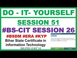 DO IT YOURSELF SESSION 51 | BS CIT SESSION 26 | KYP BS CIT SESSION 26 Do It Yourself In Hindi