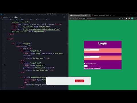 How To Create a Login Form Using HTML & CSS | Beginner Tutorial 🔥