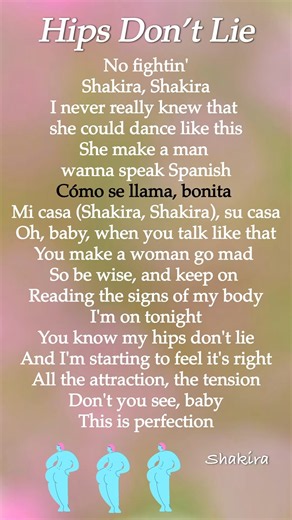 Hips Don't Lie – Shakira | Karaoke Songs with Lyrics | Videoke | Sing Along #Shorts #Shakira