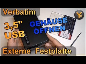 Opening and replacing an external 3.5" Verbatim USB/SATA hard drive (e.g. model 47512 or 47514)