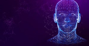 Facial Scan Hologram Biometric Medical Research Network Deep Machine Learning System Face Detection
