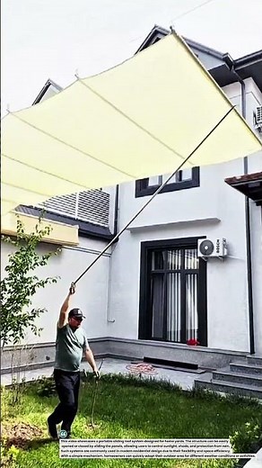 Sliding Portable Roof System Explained | Smart Open-Close Canopy for Home Yards #house #homedecor