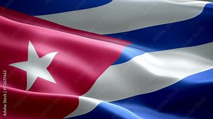 Cuba national flag. Infinite loop. New effect and different lightining.