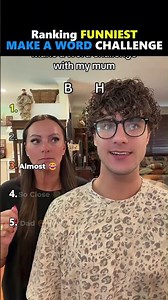 Ranking Funniest Make A Word Challenge 🤣 Part 2 #shorts