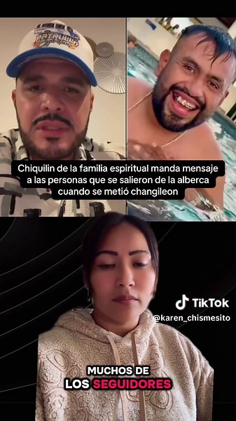 Chiquilin de la patrulla espiritual manda mensaje a las personas que se salieron de la alberca cuando entró Changoleón #lapateullaesporitual #patrullaespiritual #parati #parari #chisme