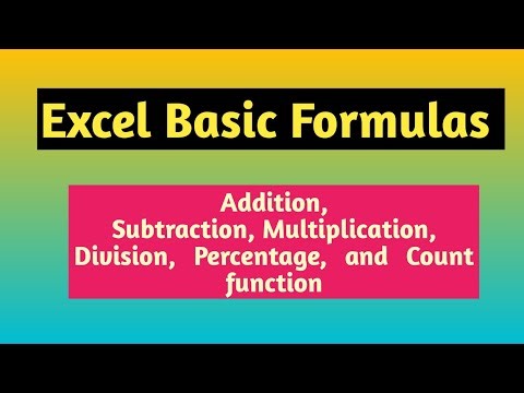 Excel Basic Formulas