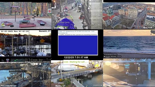 📡 24/7 Connecticut Incident Operations Livestream What you’ll see on this livestream: 🚓 Live Police and Fire Scanner audio 🌧️ Weather radar & storm tracking ✈️ Aircraft radar (Trooper One, Lifestar, law enforcement) 🚗 Traffic maps, analytics & incident overlays 🌎 Public traffic, Weather, World, and City Cameras ⚠️ Not every feed originates in Connecticut. ⚠️ This stream functions as a real-time monitoring dashboard — screens may change or stay still depending on activity. ⚠️ This workspace 