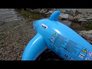 INFLATABLE SHARK - INFLATING & DEFLATING - ON THE WATER - PUMPING - HISSING