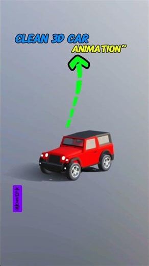 🔥 3D लाल Jeep घूमती हुई | Smooth Rotation Animation