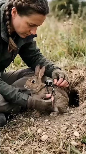 What's REALLY Down a Rabbit Hole? (Camera on a Bunny!) 🐇🔦 #shorts #rabbit