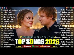 Maroon 5, Bruno Mars, Adele, Ed Sheeran, Dua Lipa, Rihanna, The Weeknd 💥 Billboard Top 50 This Week