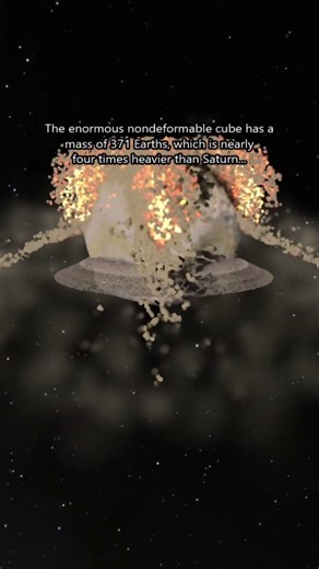 Huge Cube Placed Above Saturn? 🪐😮 #spacesim