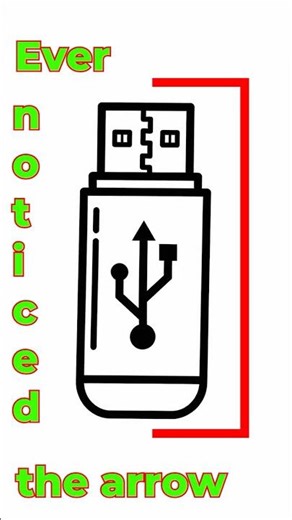 Why Does the USB Symbol Have an Arrow? 🔌🤯 #didyouknow #TechExplained #Shorts